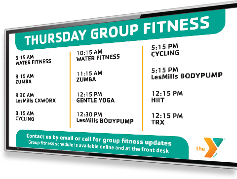 Fitness Digital Signage illustration