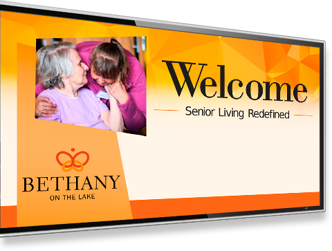 Senior living Digital Signage illustration