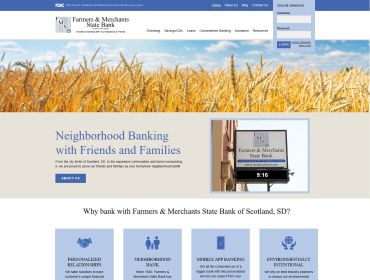 Farmers and Merchants State Bank, Scotland Website